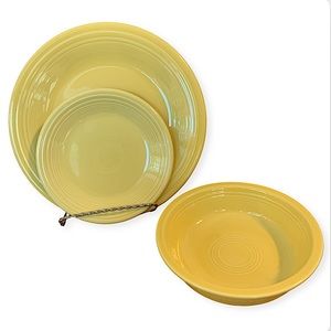 Fiesta Yellow 3 Piece Place Setting Set